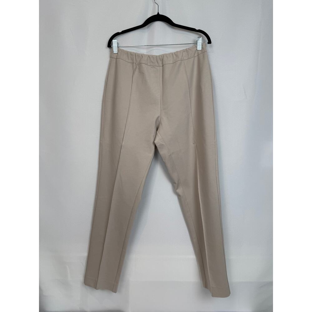 Soft Surroundings Soft Essential Stone Tan Ponte Slim Leg Pants Pull On Sz L